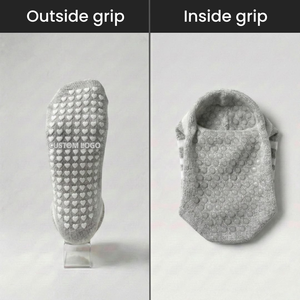 Dual Direction Inside Grip Free Design Custom LOGO Pilates <b>Socks</b> Women Yoga Barre Anti Slip Gym Indoor Daily 100% Cotton - Product Image 1