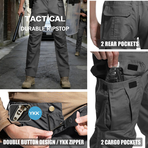 Pantalons de travail haute performance, design multi-poches, avec tissu respirant Ripstop, pour les artisans et les mécaniciens professionnels - Product Image 3