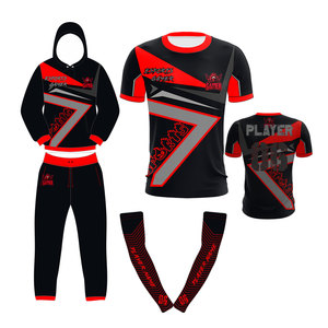 Ensemble sweat-shirt et jogging pour joueur d'e-sport, impression par sublimation, unisexe, adulte, noir et jaune, vêtements de sport à séchage rapide - Product Image 3