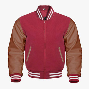 Veste de baseball verte pour homme avec manches en cuir PU noir, coupe classique, boutons-pression et style universitaire - Product Image 2