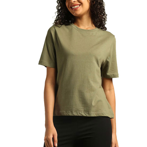 Women's Summer Plaid T-Shirt Premium Cotton Casual Breathable Quick Dry Designed for Everyday Comfort <b>and</b> Modern Fashion Style - Product Image 1