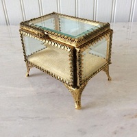 Boîte de rangement décorative en laiton et aluminium pour bijoux, idéale pour la maison, la table ou l'hôtel