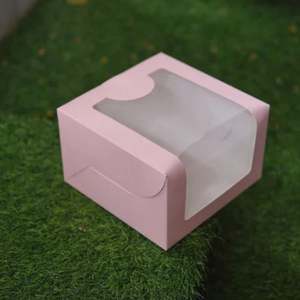 กล่องเค้กคุณภาพสูงสำหรับร้านขนมหวาน พร้อมหน้าต่างใส กล่องเค้กแบบสองหน้าต่างราคาสมเหตุสมผล โดยผู้ส่งออก - Product Image 5