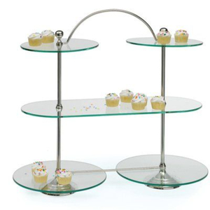 Support à gâteau Safran multi-niveaux en acier inoxydable, 3 étages, présentoir à desserts, design moderne, pour usage domestique ou hôtelier, à prix impressionnant - Product Image 3