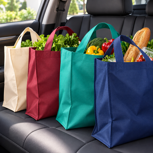 Green Living <b>Reusable</b> Nonwoven Tote <b>Bag</b> Hand Length Handle Eco Friendly <b>Shopping</b> <b>Bag</b> Multiple Colors Available - Product Image 6