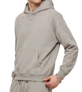 เสื้อฮู้ดผ้าฟลีซแบบเรียบง่าย ยูนิเซ็กซ์ ผ้าฝ้าย 100% น้ำหนัก 300 กรัม ระบายอากาศได้ดี สไตล์วินเทจ สตรีทแวร์ - Product Image 3