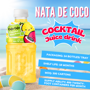 Bebida de Frutas con Sabor a Cóctel Natural Puro Certificado Halal Cojo Cojo, Nata de Coco, Botella PET de 330 ml para OEM, ODM, Marca Privada - Product Image 6