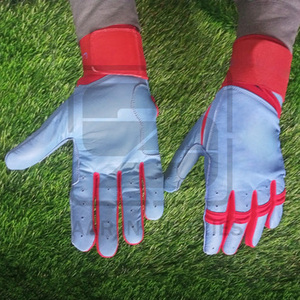 Premium Quality Synthetic <b>PVC</b>/PU Leather Professional Baseball Batting <b>Gloves</b> Ambidextrous Long Cuff Adult Youth Ultimate - Product Image 4