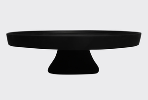 Soporte para Pastel de Resina Negra Ecológica, Apto para Lavavajillas, Bandeja Redonda para Servir, Plato de Exhibición de Postres con Pedestal para Decoración del Hogar, Hotel o Villa - Product Image 2