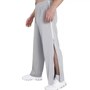 Pantalon de jogging décontracté pour homme à jambe large et fermeture éclair latérale, nouveau bas de pantalon personnalisé avec poches, coupe ample, idéal pour l'été - Product Image 5
