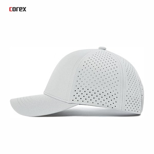 Casquette de baseball à 6 panneaux gris clair découpée au laser, maille respirante, réglable, unisexe, pour l'extérieur, printemps-été, décontractée - Product Image 2