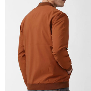 Blouson Bomber Homme – Fermeture Éclair Frontale, Coupe Décontractée, Coupe-Vent en Polyester, Idéal Automne, Couleur Unie - Product Image 2