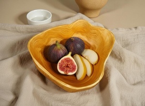 Cuenco elevado decorativo de madera de acacia para servir ensaladas y frutas, ideal para aperitivos y entretenimiento, modelo 2026 - Product Image 1