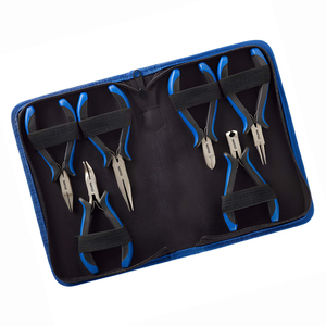 Premium Quality Jewelry Making Pliers Kit 6 pieces Ergonomic Handle Pliers Kit 130mm Chain, Flat, Round, End <b>Cutter</b> Pliers - Product Image 1