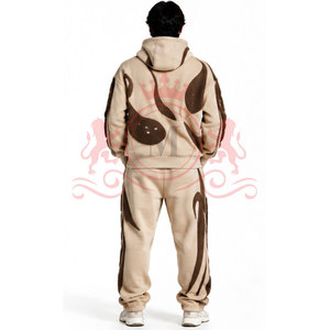 Conjunto Deportivo Elegante con Bordado Chenille, Trajes Deportivos Personalizados, Ropa Casual con Bordado Chenille - Product Image 2