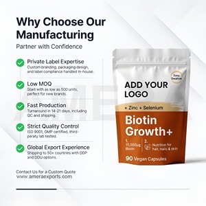 Capsules de biotine avec zinc et sélénium, fabricant OEM, supplément alimentaire en marque privée, fournisseur en gros - Product Image 3