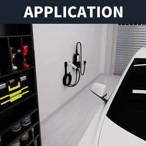 EV Charger Box Holder J1772 J-Hook <b>Plug</b> With Cable Organizer Wall Mounted For Electric Vehicle <b>Charging</b> Station - Product Image 2