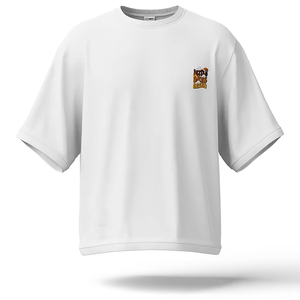 T-shirt oversize vierge épais à motif graphique et épaules tombantes - Achetez un T-shirt pour homme en coton lourd de haute qualité - Product Image 1