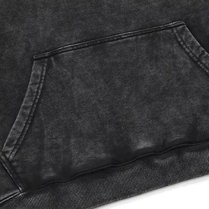 Wholesale Custom Heavyweight Acid Wash Winter Fleece Hoodie Men 100% Cotton Streetwear Oversized Vintage OEM ODM Manufacture - Product Image 3