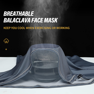 Cache-cou gris respirant, masque facial, cagoule, cache-cou sans couture, couvre-chef et cache-cou ajustables pour les sports de plein air - Product Image 6
