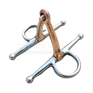 บิตม้าทองแดงแบบ Snaffle พร้อมห่วงสแตนเลสขนาด 5 นิ้ว อุปกรณ์ขี่ม้า - Product Image 5