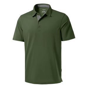 Chemises d'affaires pour hommes en polyester/coton tricoté 210 g/m², unies, avec logo personnalisé brodé, anti-plis, manches courtes, vente en gros - Product Image 2