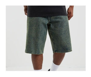 Kivotech fabrica pantalones cortos de mezclilla holgados personalizados de alta calidad para hombre, estilo casual y urbano. - Product Image 1