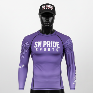 Rashguard MMA unisexe personnalisé de haute qualité, couleur et logo sur mesure, respirant, manches longues, imprimé par sublimation - Product Image 1