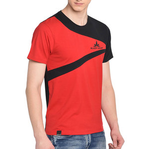 Latest Style New Design 100% Cotton Canvas T-Shirt Street Wear Custom Printed Logo Regular Fit Breathable BLACK <b>LEAF</b> for Men - Product Image 2