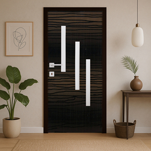 Porte d'urgence coupe-feu en PVC sur mesure avec quincaillerie anti-panique pour la sécurité des supermarchés et des immeubles d'appartements – Design moderne - Product Image 1