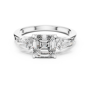 Charge mentale Bague de mariage en or plaqué or 14K ensemble pour les femmes bijoux de mariée avec bande assortie - Product Image 6