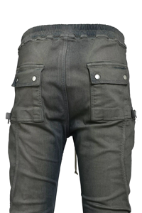 Jeans en denim pour hommes HaiYao 2026, coupe skinny, style vintage, multi-poches, fermetures éclair, streetwear, hip-hop, Y2K, OEM ODM, haute qualité - Product Image 5