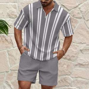Luxury Mens <b>Polo</b> <b>Shirt</b> and Shorts Set High Quality Breathable Fabric Sportswear Gym Workout Training Running Outfit - Product Image 3