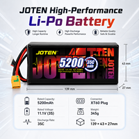 Batterie LiPo JOTEN 5200mAh 3S 11.1V 35C pour drone de course FPV, voiture RC, UAV, OEM, ODM, fabrication sur mesure, XT60