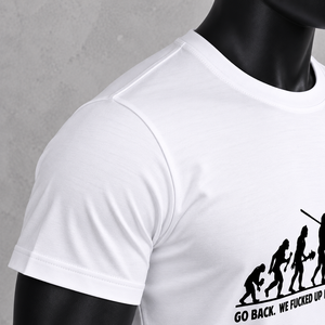 T-shirt personnalisé en coton 100% avec motif évolution humaine, impression par sublimation à la demande, grande taille, dropshipping, vente en gros, t-shirts d'été - Product Image 2