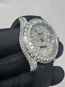 Reloj Mecánico de Lujo Automático con Diamantes Moissanite VVS, Correa de Acero Inoxidable, Esfera de Cristal de Zafiro, Resistencia al Agua de 10 Bares - Product Image 4