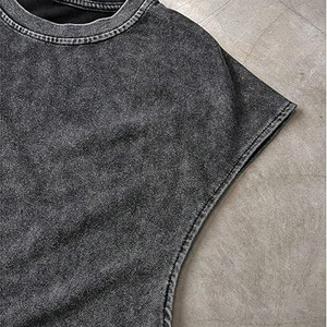 Summer Washed Tank <b>Tops</b> Cap Sleeve <b>Crop</b> <b>Top</b> Gym Workout Sleeveless Ribbed Solid Athletic Shirts In Unique Style - Product Image 6
