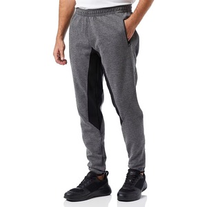 Pantalon de survêtement gris imprimé pour homme avec empiècements latéraux noirs, taille élastique, décontracté, respirant, en toile imperméable, idéal pour l'hiver - Product Image 3