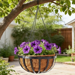 Cubo de Metal Galvanizado con Asas, Estilo Rústico, para Macetas de Jardín - Product Image 2