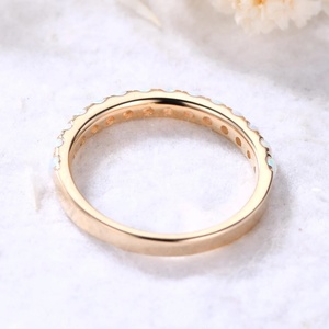 Bagues en or massif véritable 14 carats opale éthiopienne pierres précieuses nouveau design de luxe bagues de bijouterie fine - Product Image 4