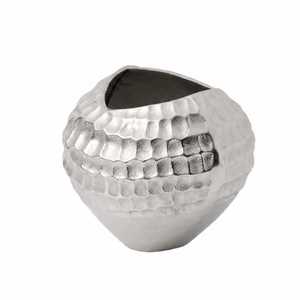Jarrón Moderno de Metal Martillado para Mesa, Maceta Decorativa Hecha a Mano para Plantas Artificiales, Decoración del Hogar, Acabado Plateado, Jarrones Elegantes - Product Image 1
