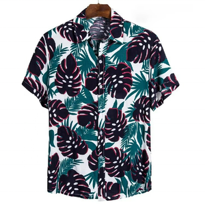 เสื้อเชิ้ตทักซิโด้ผู้ชาย OEM/ODM รุ่น Hombr Camisa สำหรับปี 2026 ลายพิมพ์ทั้งตัว กระดุมแบบปกปิด ผ้ากำมะหยี่ระบายอากาศได้ดี ทรงปกติ แฟชั่นฤดูร้อน - Product Image 5