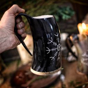 Stylish Animal Themed Polished Buffalo Horn <b>Mug</b> Eco-Friendly <b>Large</b> Capacity Natural Crafts Daily Drinking Home Decoration - Product Image 3