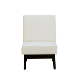 Sillón sin Brazos Estilo Pierre Jeanneret al por Mayor, Silla de Madera Maciza con Patas en V y Tapicería de Tela Premium para Sala de Estar - Product Image 6