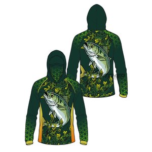 Camisetas de Pesca con Capucha, Personalizadas, Impermeables, Anti-UV 50+, de Secado Rápido, Sublimadas, para Viajes de Pesca - Product Image 1
