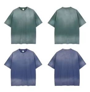 เสื้อยืดเจอร์ซีย์คุณภาพสูงแบบสั่งทำพิเศษ ผ้าฝ้าย 100% สีดำ โลโก้ด้านหน้า ล้างสีแบบแอซิดวอช แขนสั้น เสื้อยืดสั่งทำสำหรับผู้ชาย - Product Image 5