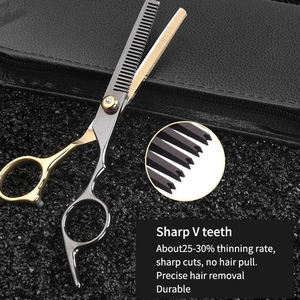 Tijeras de Peluquería Profesionales de Acero Inoxidable, Cuchillas Afiladas de Alto Contenido de Carbono, Logotipo Personalizado, Tijeras para Cortar Cabello de 6 Pulgadas - Product Image 4