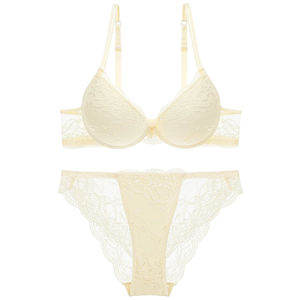 ชุดชั้นในลูกไม้ปักลายคุณภาพดีสำหรับผู้หญิง ชุดบราเซ็กซี่และกางเกงบิกินี่ ชุดบิกินี่สวมใส่สบาย - Product Image 3