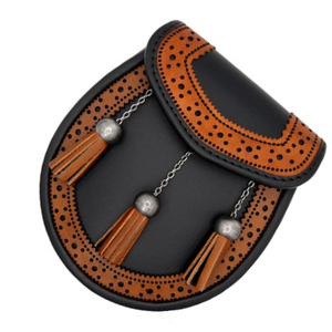 Sacoche Sporran Écossaise Personnalisée en Fourrure de Lapin à 3 Pompons, Sacoche Sporran Utilitaire pour Kilt avec Tambour en Acier, avec services OEM ODM - Product Image 3
