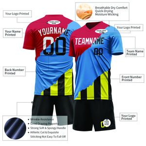 Uniformes de Fútbol Personalizados para Hombre, Conjuntos de Camisetas de Fútbol Sublimadas, Ropa Deportiva Transpirable para Clubes y Equipos, Venta al Por Mayor - Product Image 4